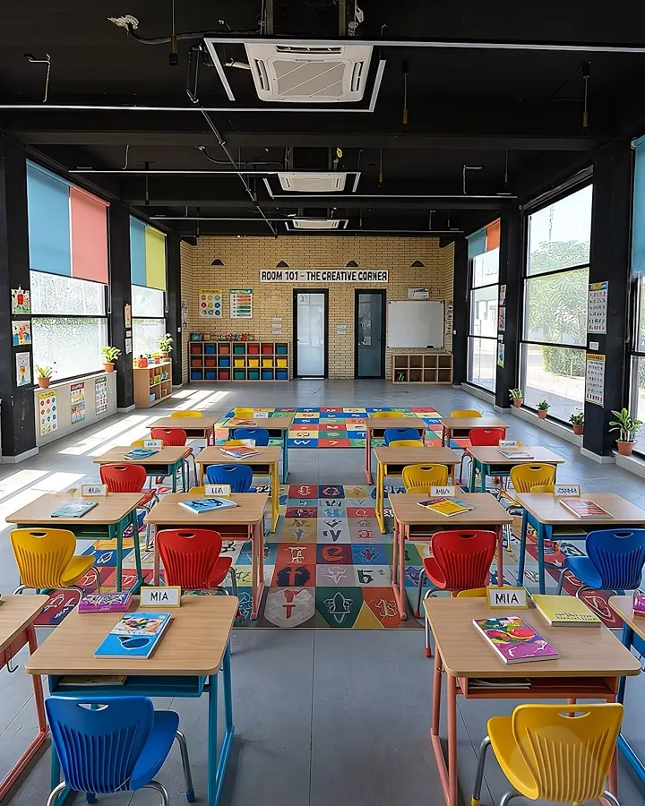 A classroom at the school